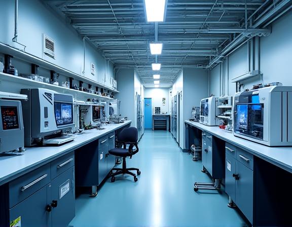 Modernes Forschungslabor mit hochpräzisen Analysegeräten
